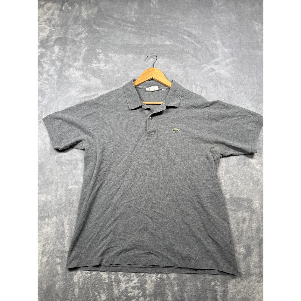 Lacoste Polo Shirt Mens XL Heather Gray Embroidered Logo Classic Fit Golf Tennis